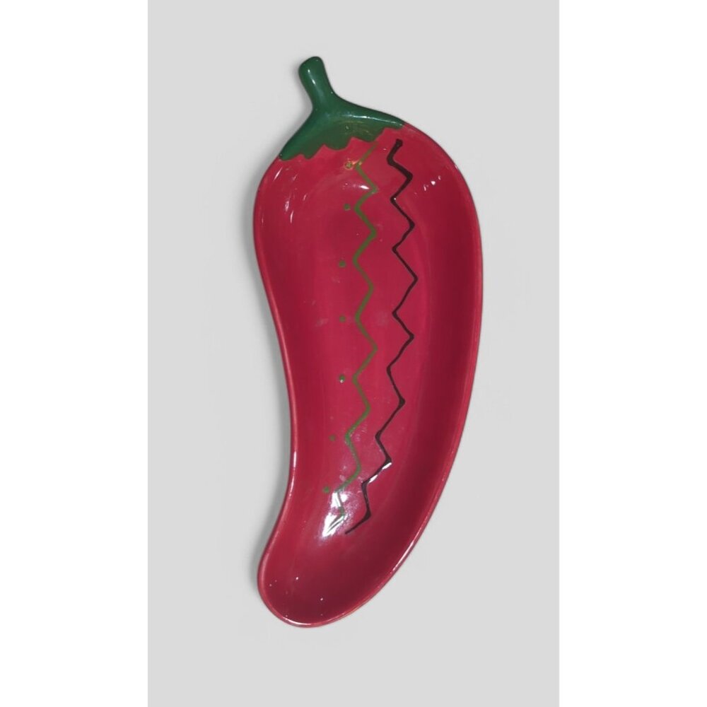 The Main Ingredients Red Hot Chili Pepper‎ Salsa Dish Trinket Plate Kitchy Retro - Picture 3 of 4
